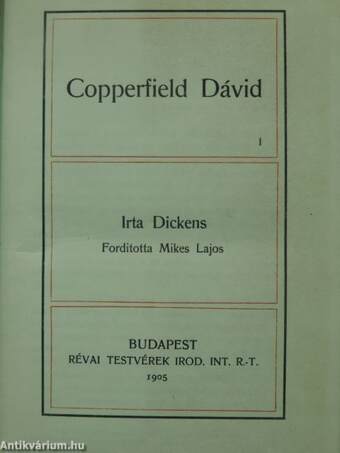 Copperfield Dávid I-III.