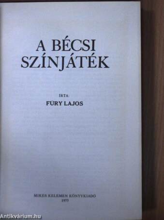 A bécsi színjáték I-II.