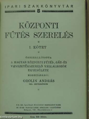 Központi fűtés szerelés I-II.