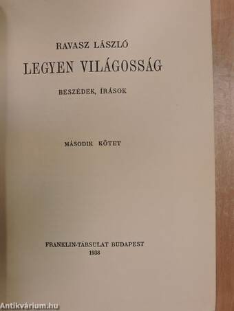 Legyen világosság II. (töredék)