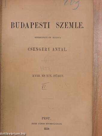 Budapesti Szemle 6. kötet 18-20. szám