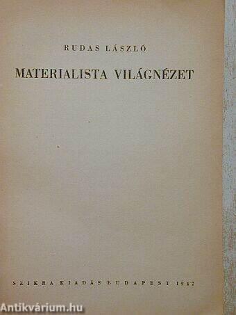 Materialista világnézet I.