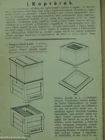 Méztermelő és Értékesítő "Hangya" Szövetkezet - Árjegyzék 1948