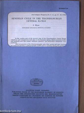 Senonian Cycle in the Transdanubian Central Range