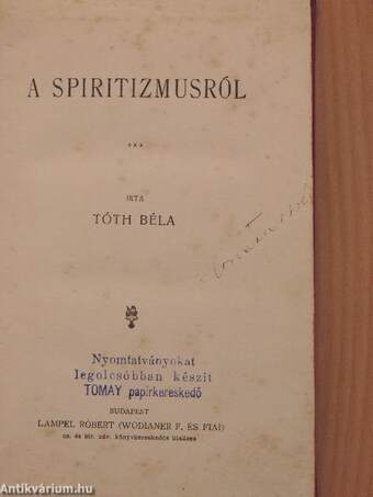 A spiritizmusról