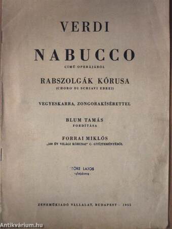 Verdi: Rabszolgák kórusa