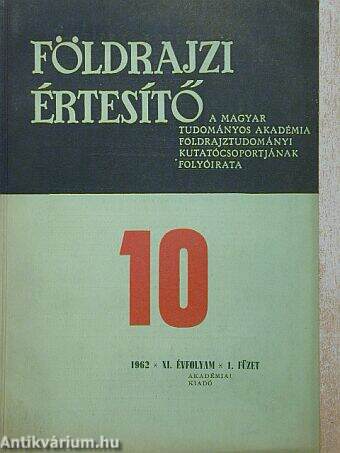 Földrajzi Értesítő 1962/1.