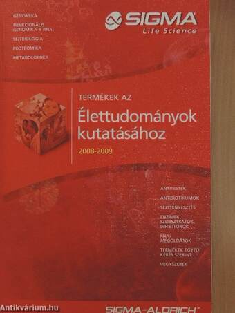 Termékek az Élettudományok kutatásához 2008-2009