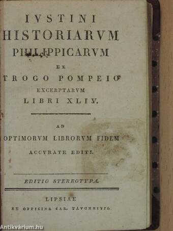 Iustini historiarum philippicarum ex Trogo Pompeio libri XLIV.