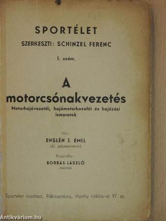 A motorcsónakvezetés