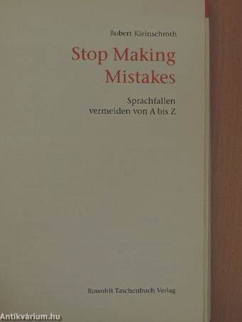 Stop Making Mistakes