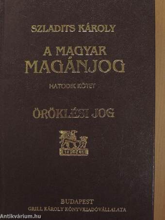 A magyar magánjog VI.