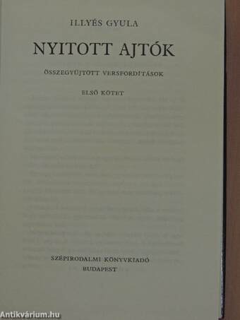 Nyitott ajtók 1-2.