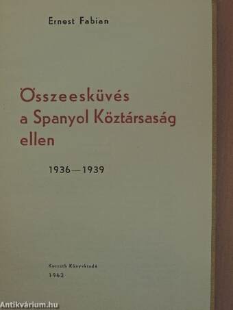 Összeesküvés a Spanyol Köztársaság ellen