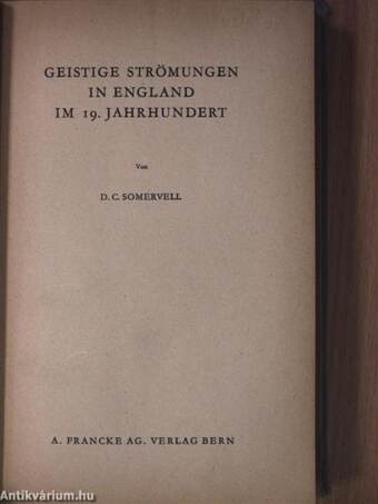 Geistige Strömungen in England im 19. Jahrhundert