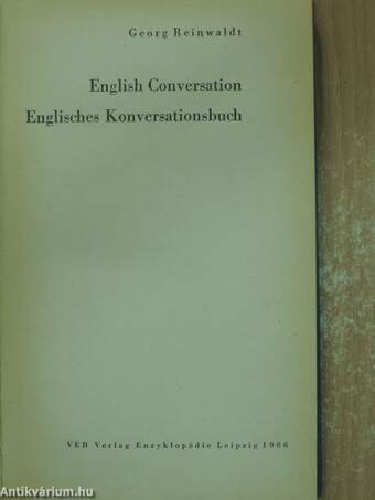 English Conversation/Englisches Konversationsbuch