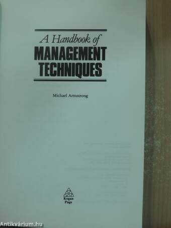 A Handbook of Management Techniques