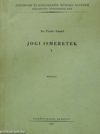 Jogi ismeretek I.