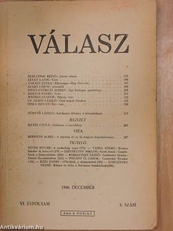 Válasz 1946. december