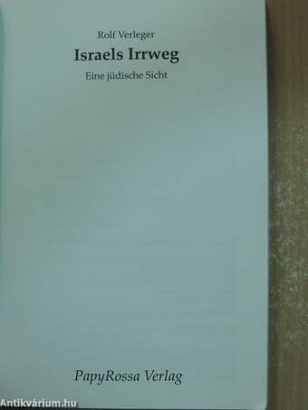 Israels Irrweg