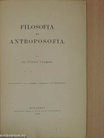 Filosofia és antroposofia