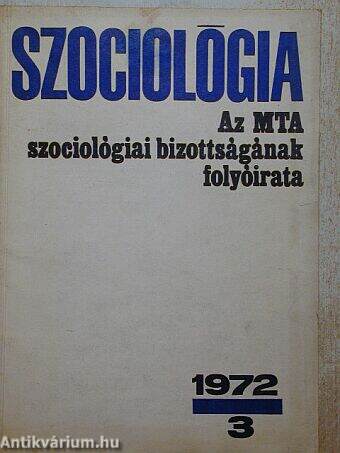 Szociológia 1972/3.