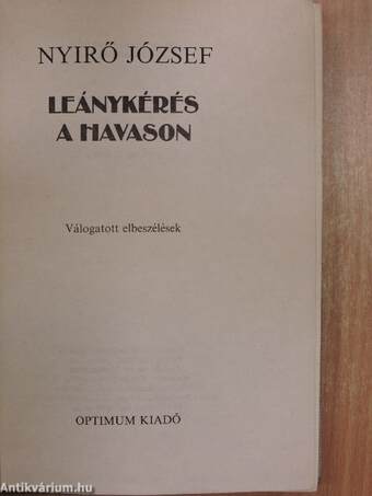 Leánykérés a havason