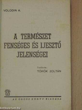 A természet fenséges és ijesztő jelenségei