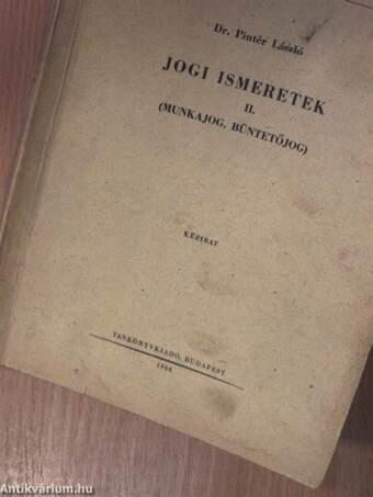 Jogi ismeretek II.