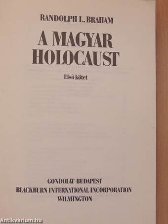 A magyar holocaust I. (töredék)