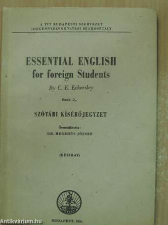 Essential English for Foreign Students 2.