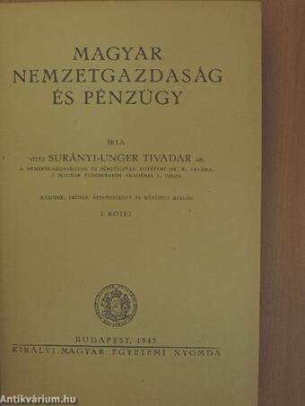 Magyar nemzetgazdaság és pénzügy I-II.