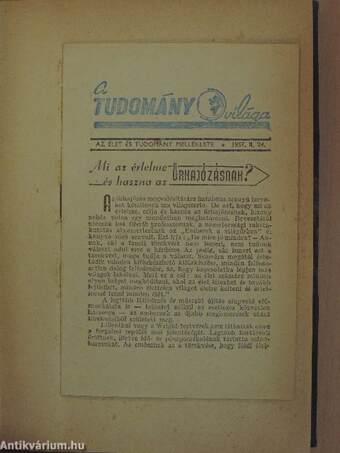 A Tudomány Világa 1957.