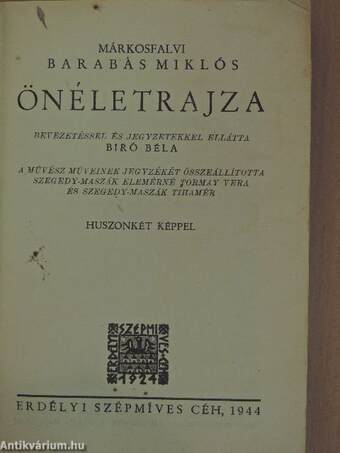 Márkosfalvi Barabás Miklós önéletrajza