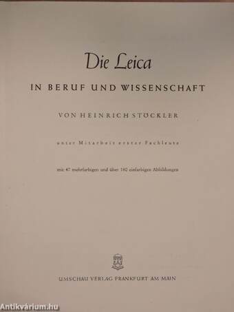 Die Leica in beruf und wissenschaft