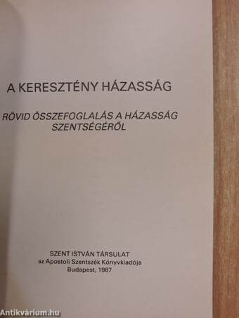 A keresztény házasság