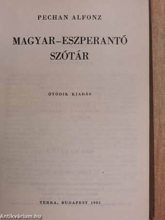 Magyar-eszperantó szótár