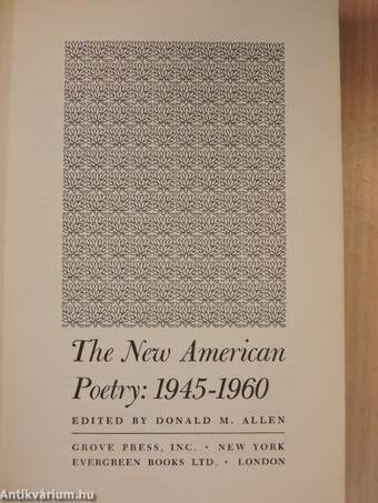 The New American Poetry 1945-1960