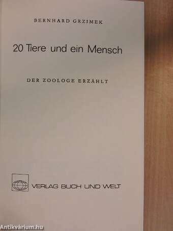 20 Tiere und ein Mensch