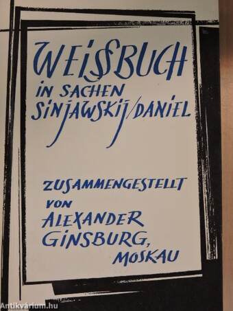 Weissbuch in Sachen Sinjawskij-Daniel