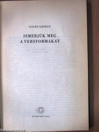 Ismerjük meg a versformákat