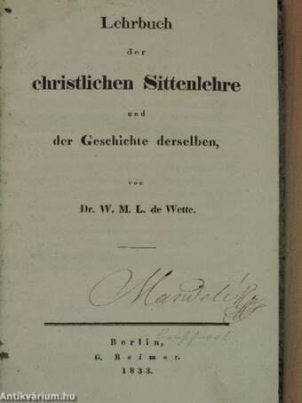 Lehrbuch der christlichen Sittenlehre und der Geschichte derselben