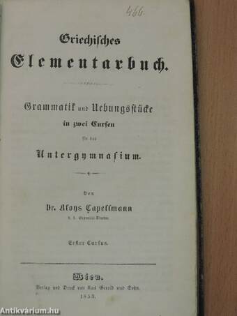 Griechisches Elementarbuch I.