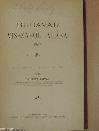 Budavár visszafoglalása 1686.