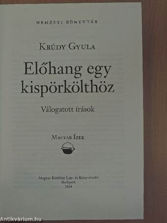 Előhang egy kispörkölthöz