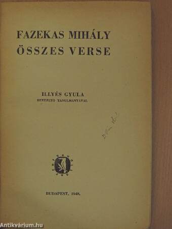 Fazekas Mihály összes verse