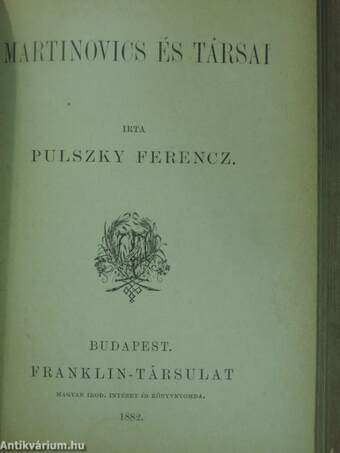 Mátyás király/Martinovics és társai/Deák Ferencz/Az áldozat