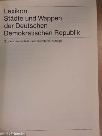 Lexikon Städte und Wappen der Deutschen Demokratischen Republik