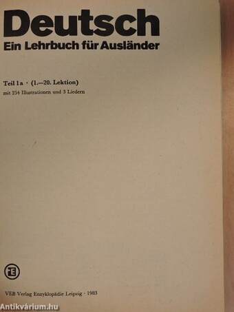 Deutsch - Ein Lehrbuch für Ausländer/Schlüssel 1a