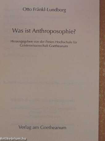 Was ist Anthroposophie?